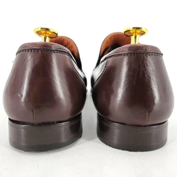 Vintage NEW Bruno Magli Italy Men 10 Brown Leather Dress 